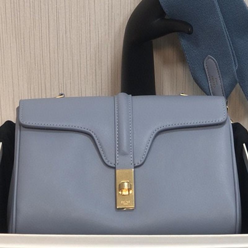 Celine Shoulder Handbag 196853 Plain Arctic Blue